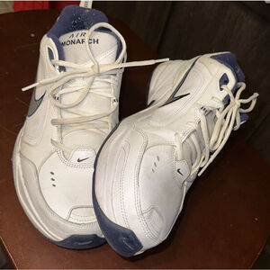 Nike Air Monarch White Leather Walking Sneakers Shoes Mens Size 14 415445-102
